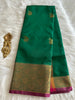 Emerald Green Soft Silk with Vaadamalli Contrast