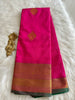 Bright pink soft silk saree