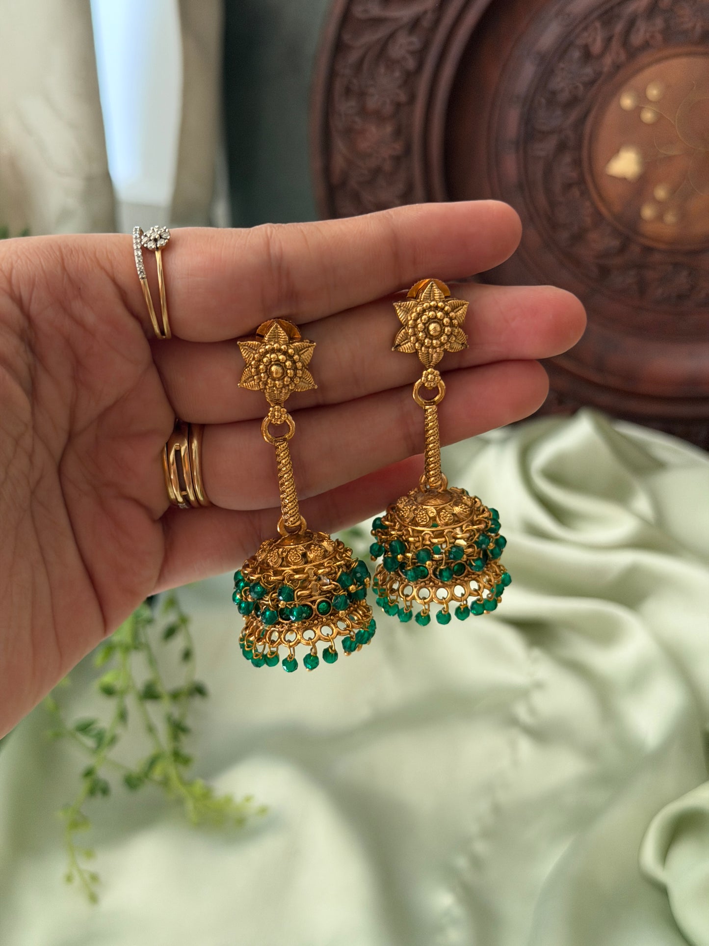 Coloured Umbrella Jhumkas (Non Idol)