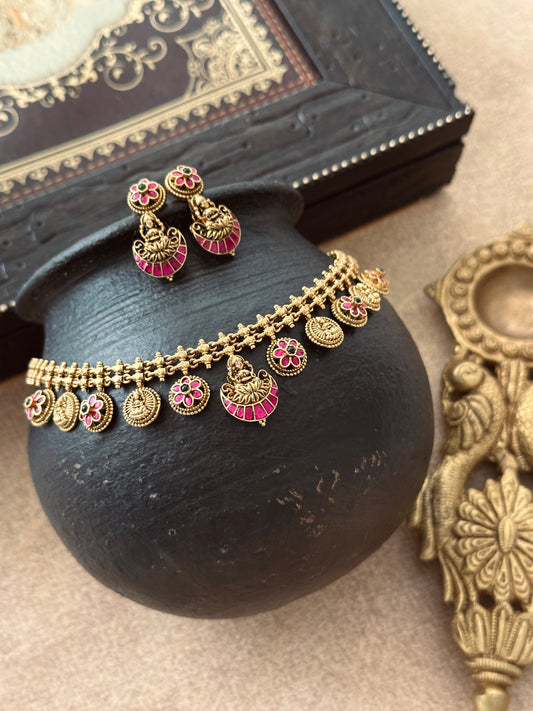 Amuktha Gold Replica Jadau Necklace