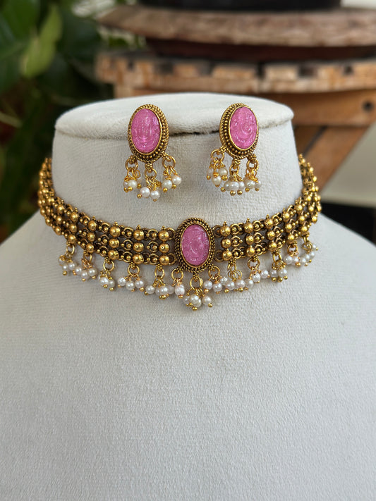 Ganesha Marble Choker