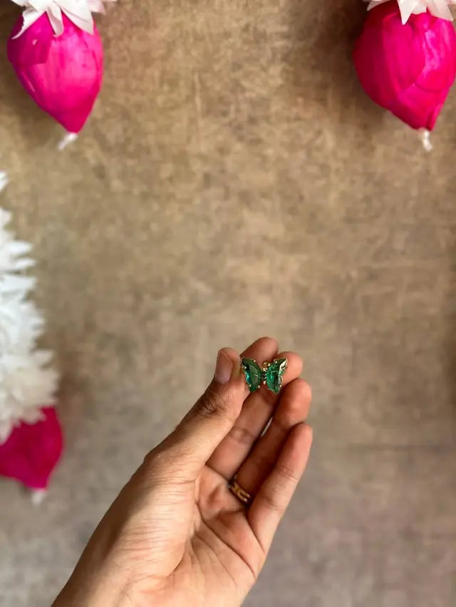 Emerald Butterfly Ring