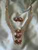 Triple Layer Pearl Lotus Necklace