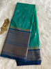 Peacock Blue Semi Kanchivaram Pattu