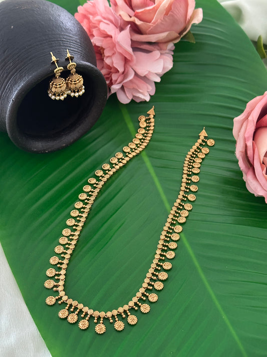 Non Idol Baby Coin Haaram with Jhumkas