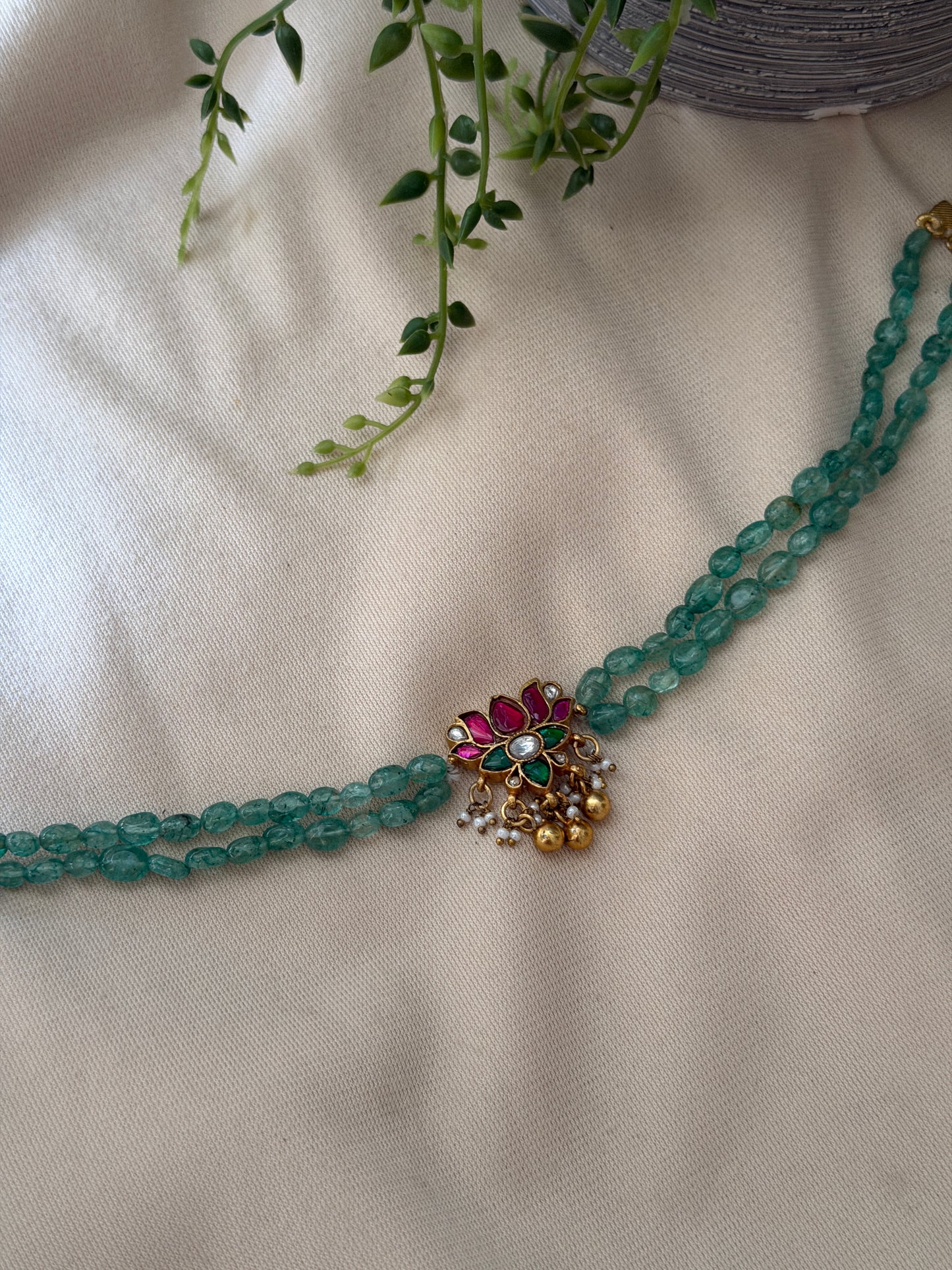 Baby Jadau Lotus Premium Choker