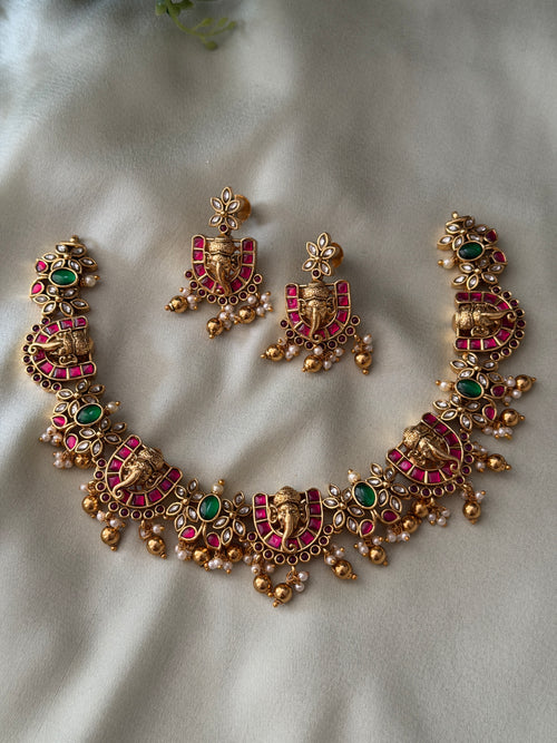 Vakatunda Jadau Necklace