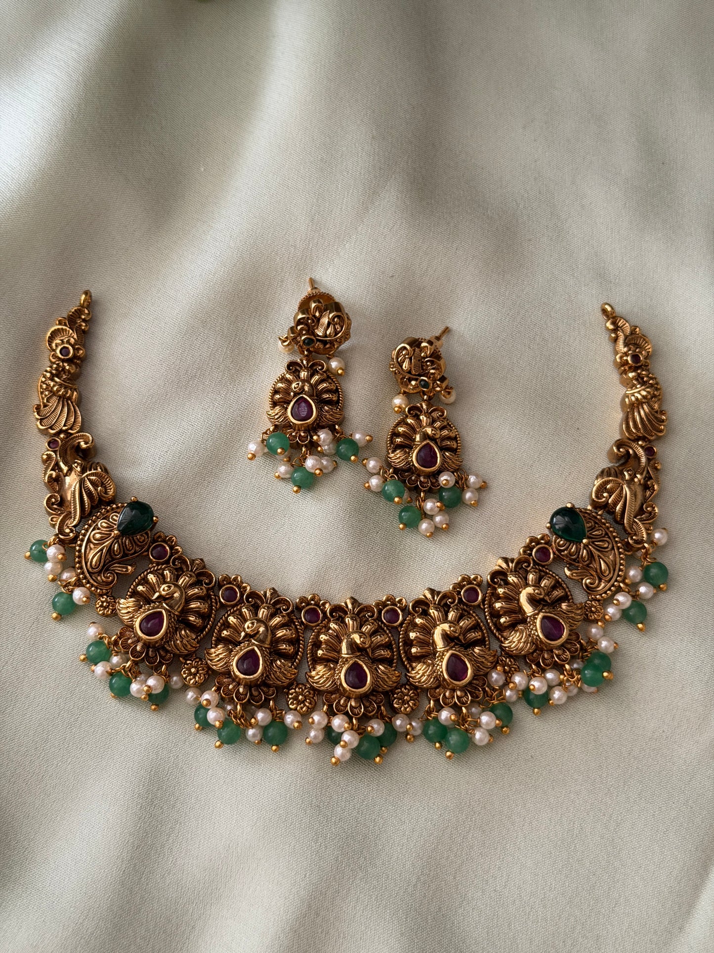 Idhika Peacock Necklace