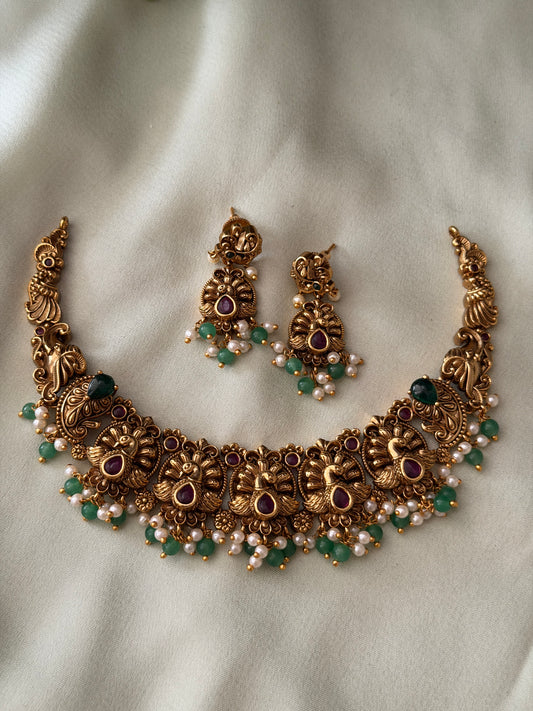 Idhika Peacock Necklace