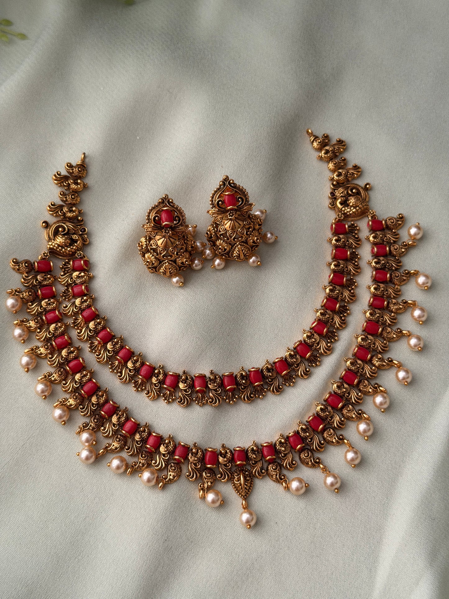 Coral Fusion Dual Layer Necklace