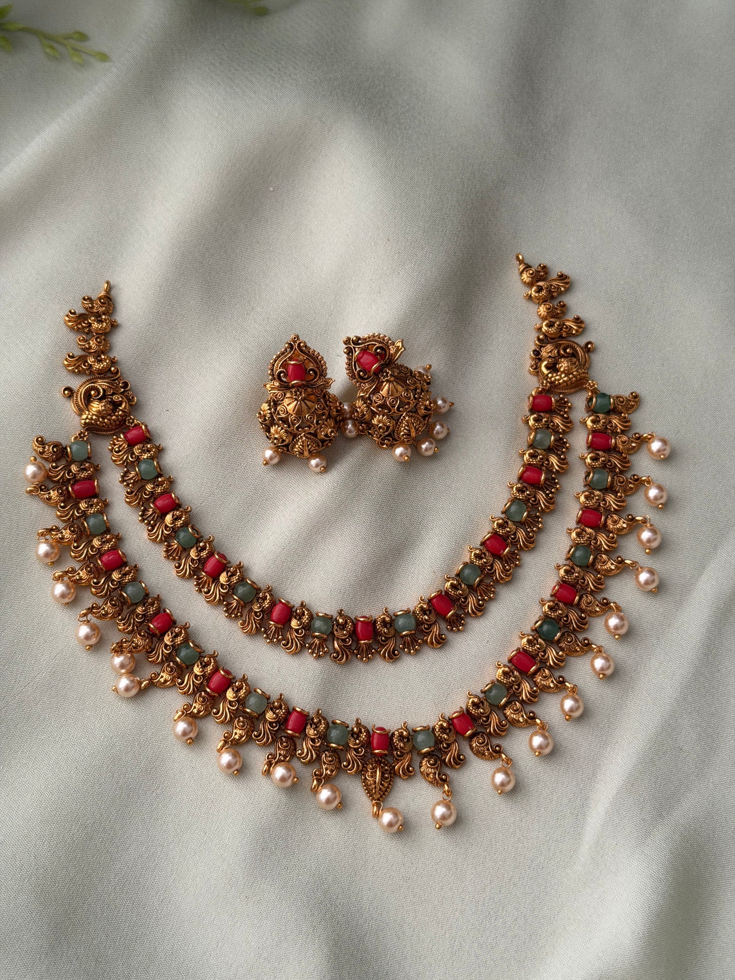 Coral Fusion Dual Layer Necklace