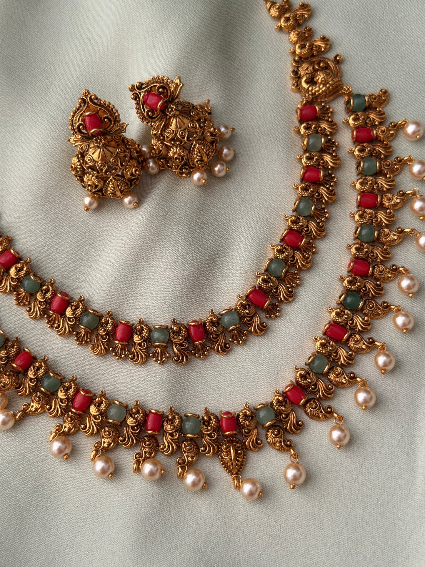 Coral Fusion Dual Layer Necklace
