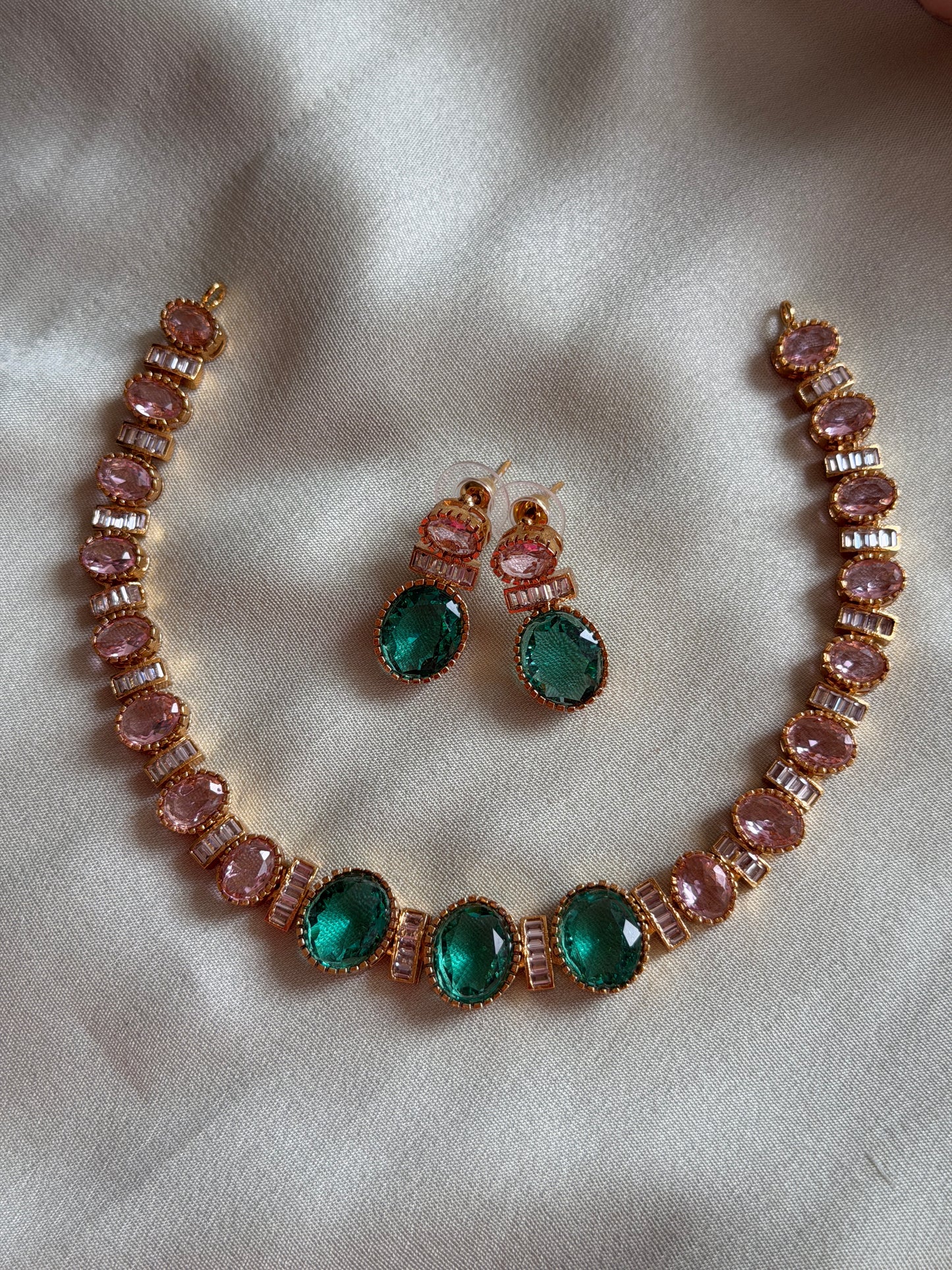 Dual Tone Cranberry Necklace