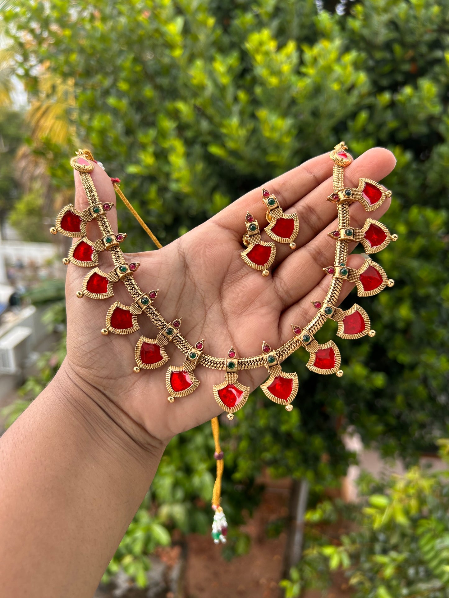 Budgeted Enamel Palakka Necklace v3.0