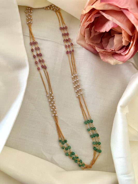 Multi Pastels x Pearl chain