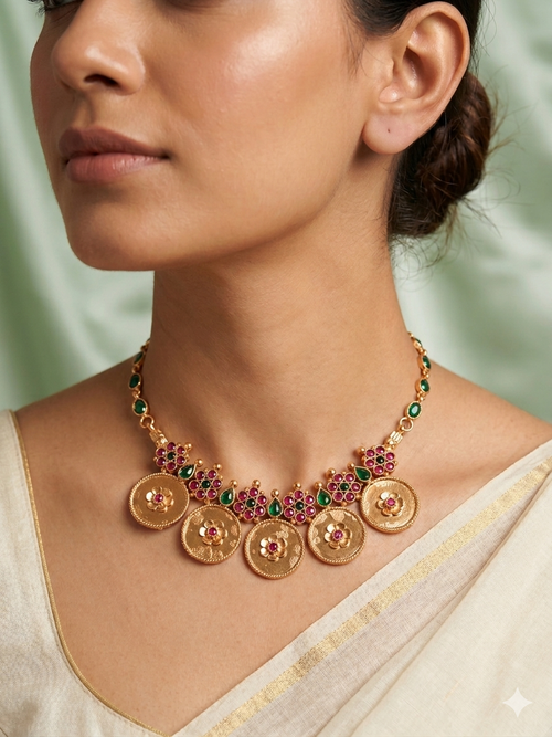 Subhadra 1 Gm Gold Kaashu Choker