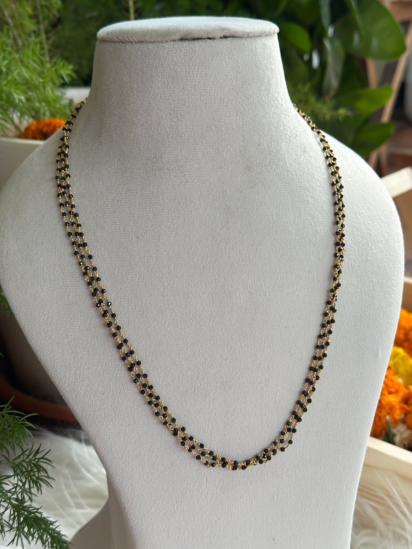 Tiny Beaded 3 Layer Chain