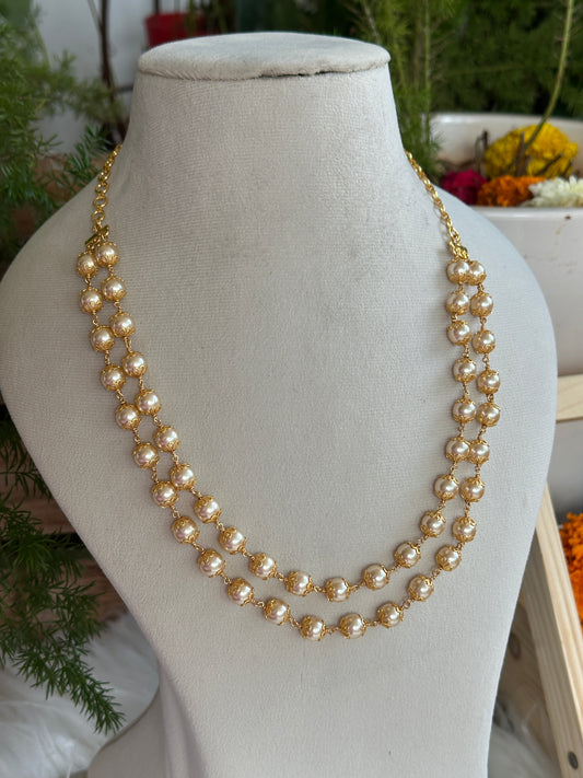Double layer Precious Pearl Chain