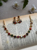 Tear Drop Premium Kempu Necklace