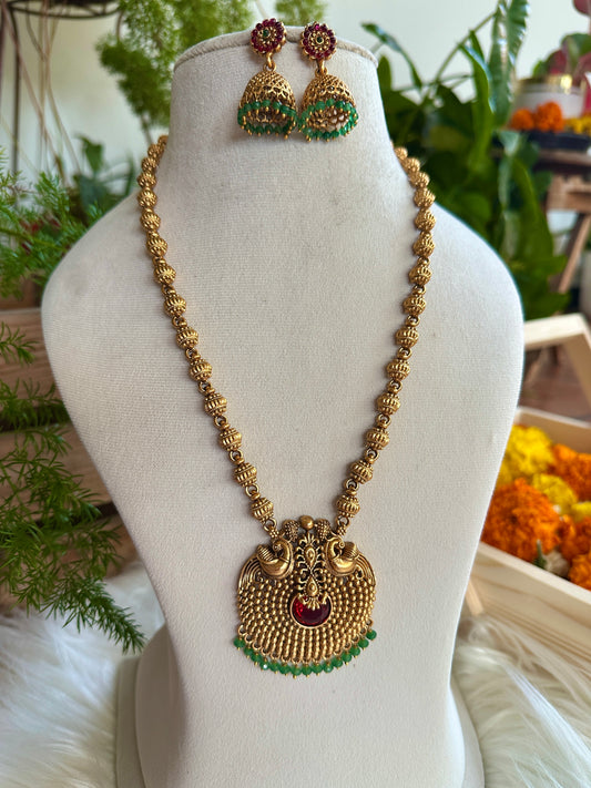 Ruby Stone Antique Non Idol Haaram