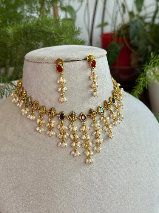 Devi x Navaratna Rice Pearl Choker
