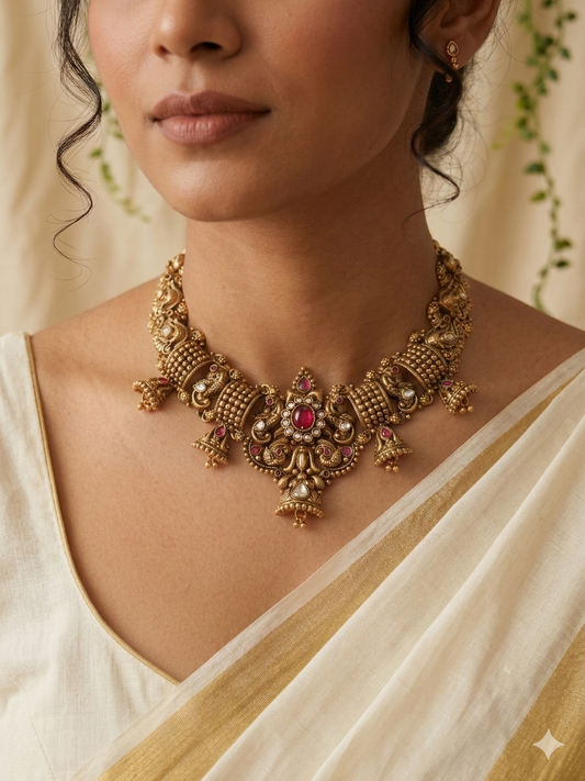 Malathi 1Gm Gold Necklace