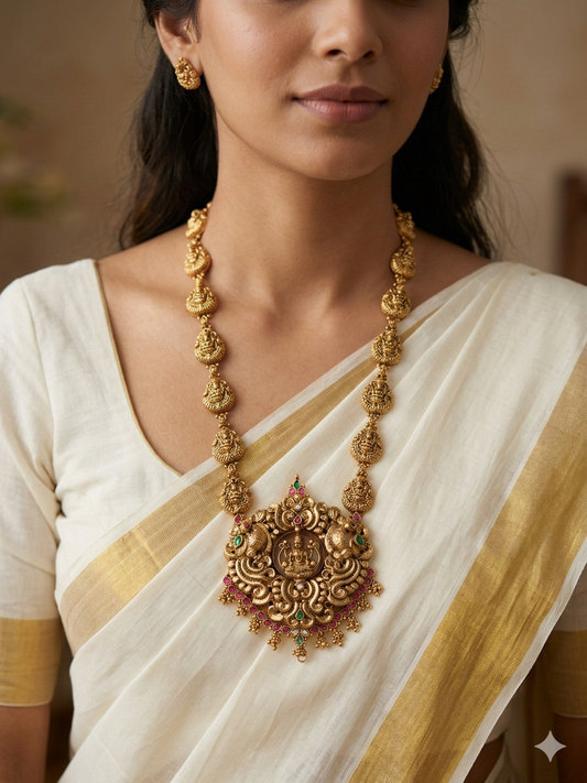 Manjima 1Gm Gold Plated Haaram