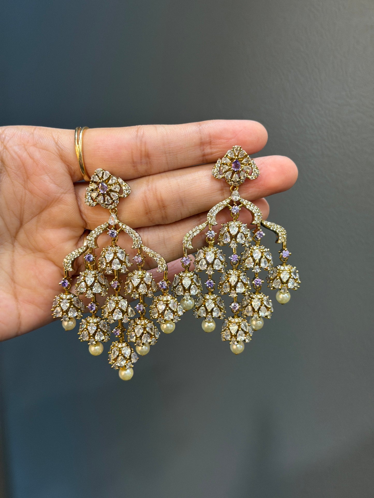 Premium Crystal Bell Drop Earrings
