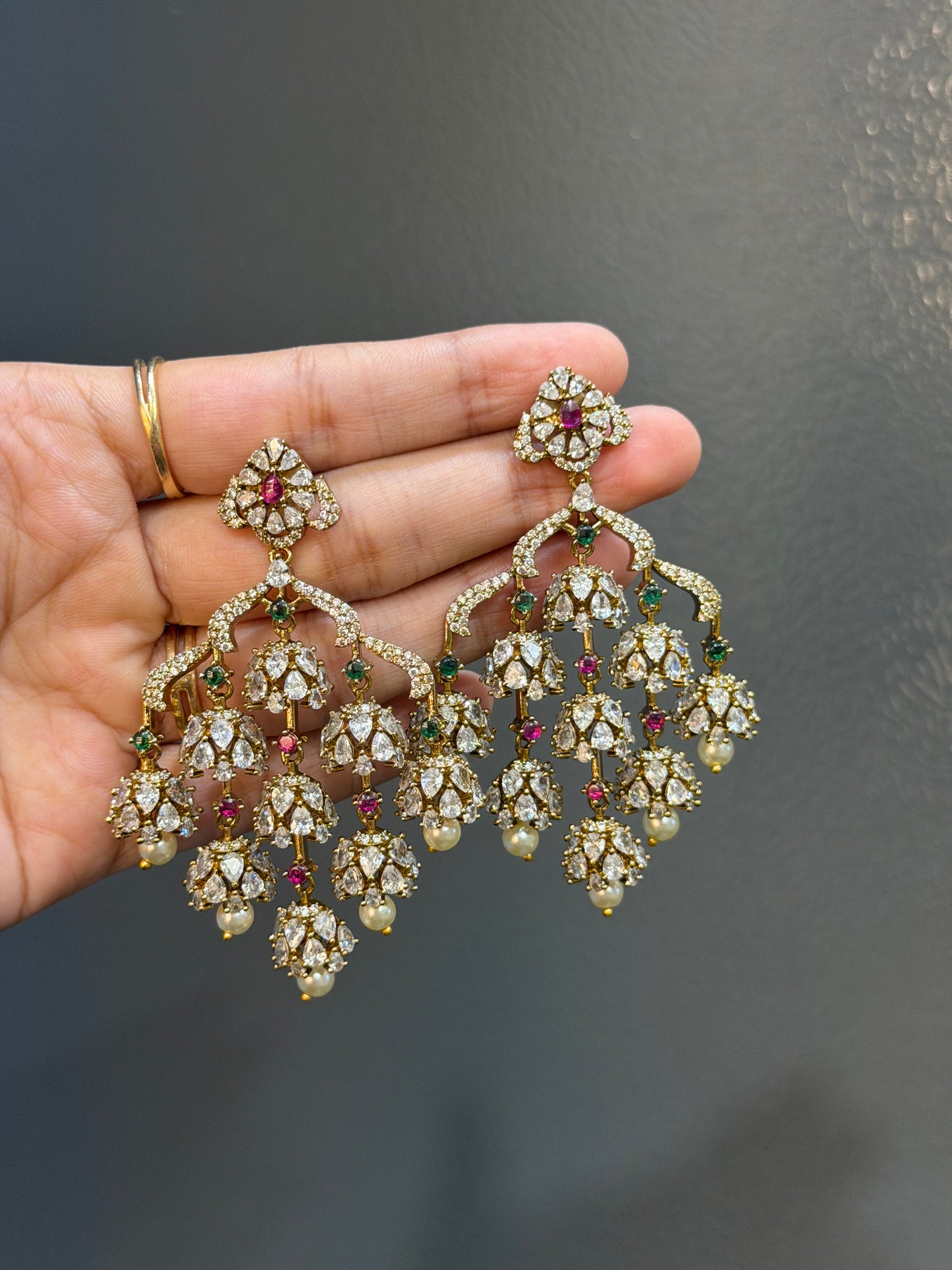 Premium Crystal Bell Drop Earrings
