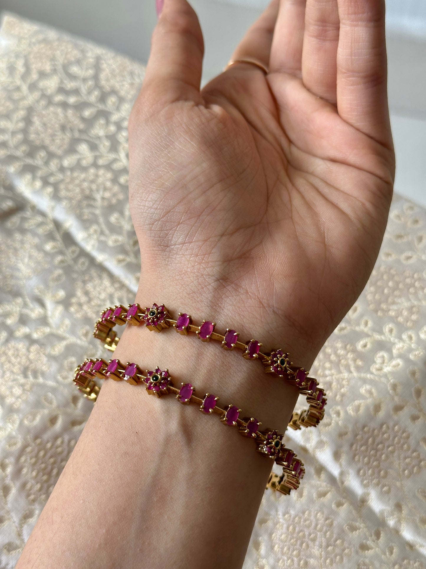 Premium Flora Stone Bangles