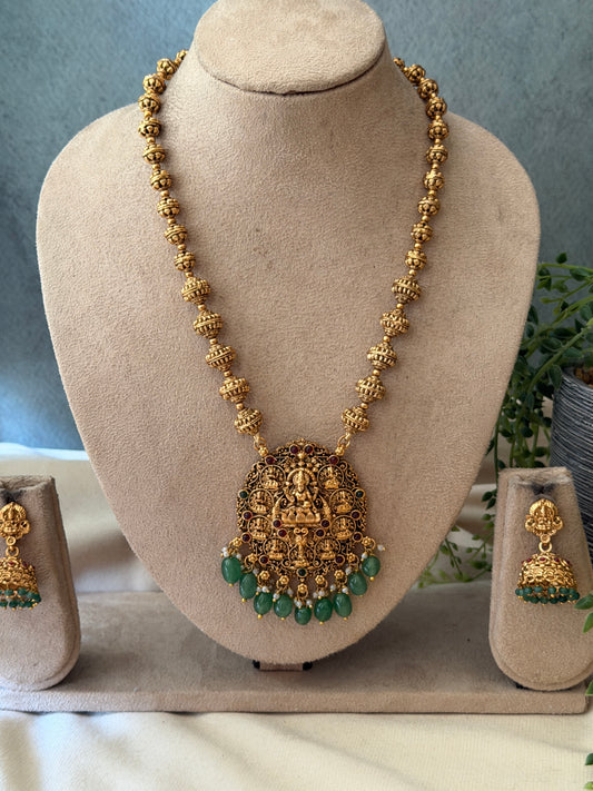 Coin x Lakshmi Gold Bead Haaram