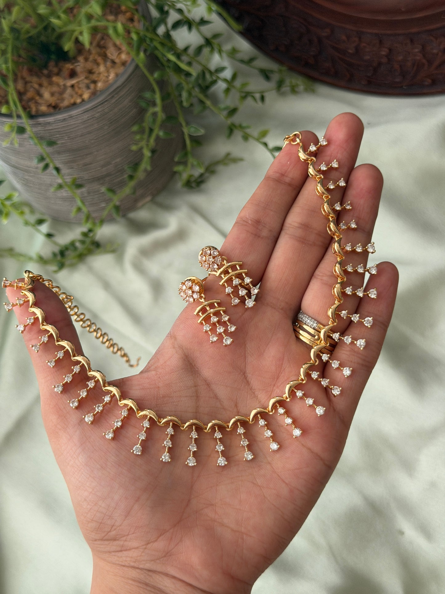Navami Diamond Replica Necklace