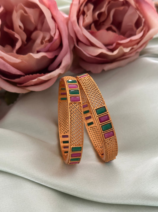 Multi square matte Bangles 2.4