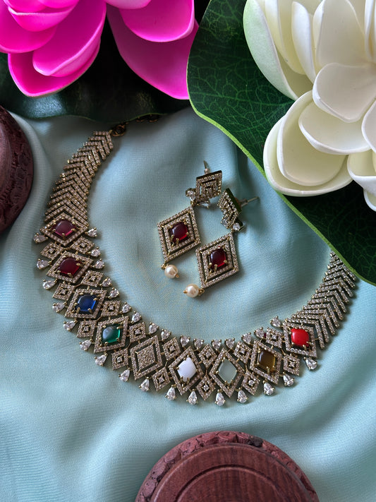 Nazriya Navaratna AD necklace