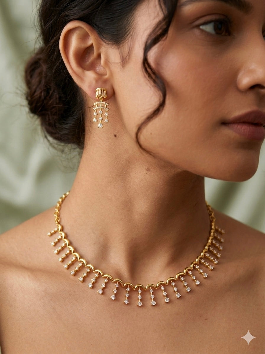 Navami Diamond Replica Necklace