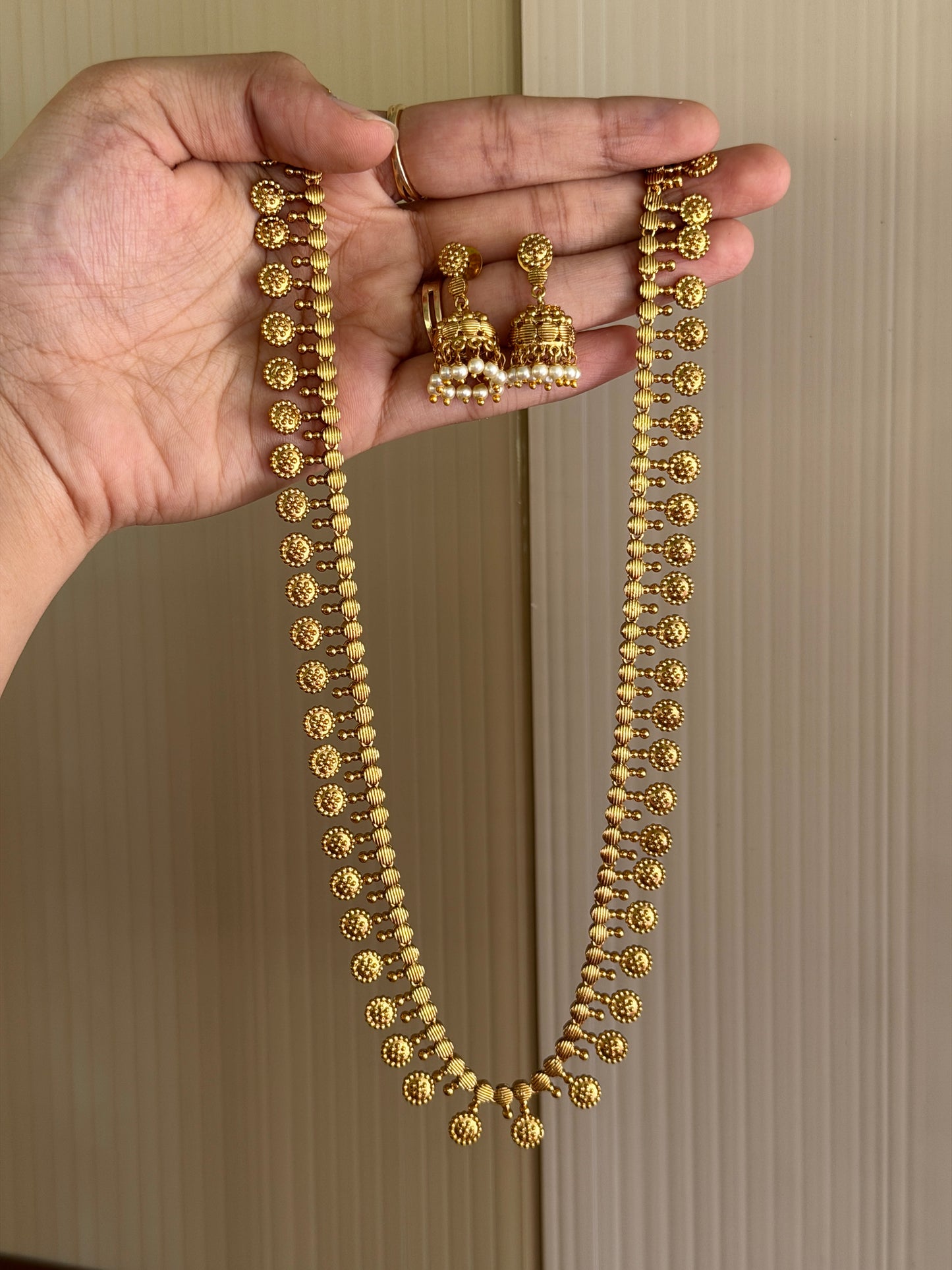 Non Idol Baby Coin Haaram with Jhumkas