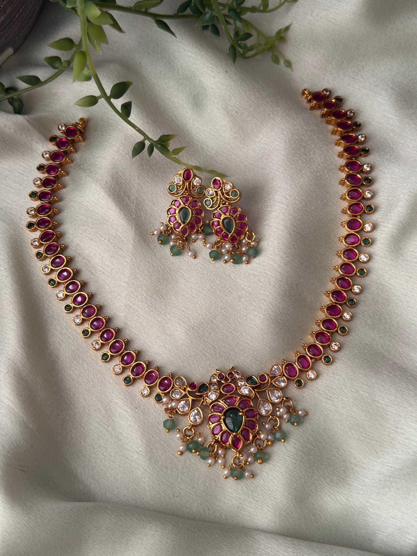 Rajani Kempu Necklace