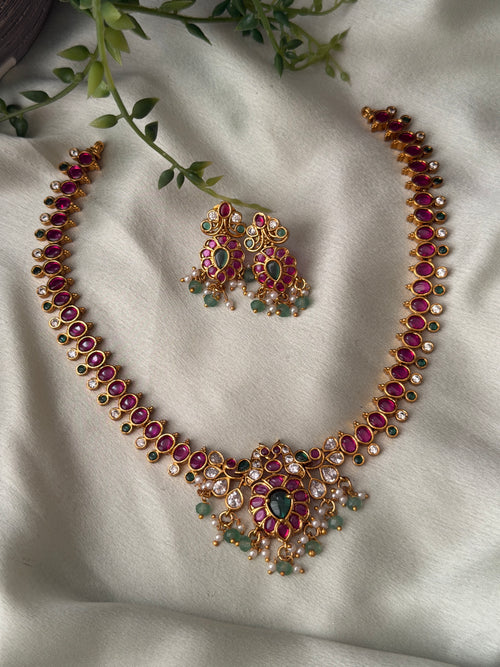 Rajani Kempu Necklace