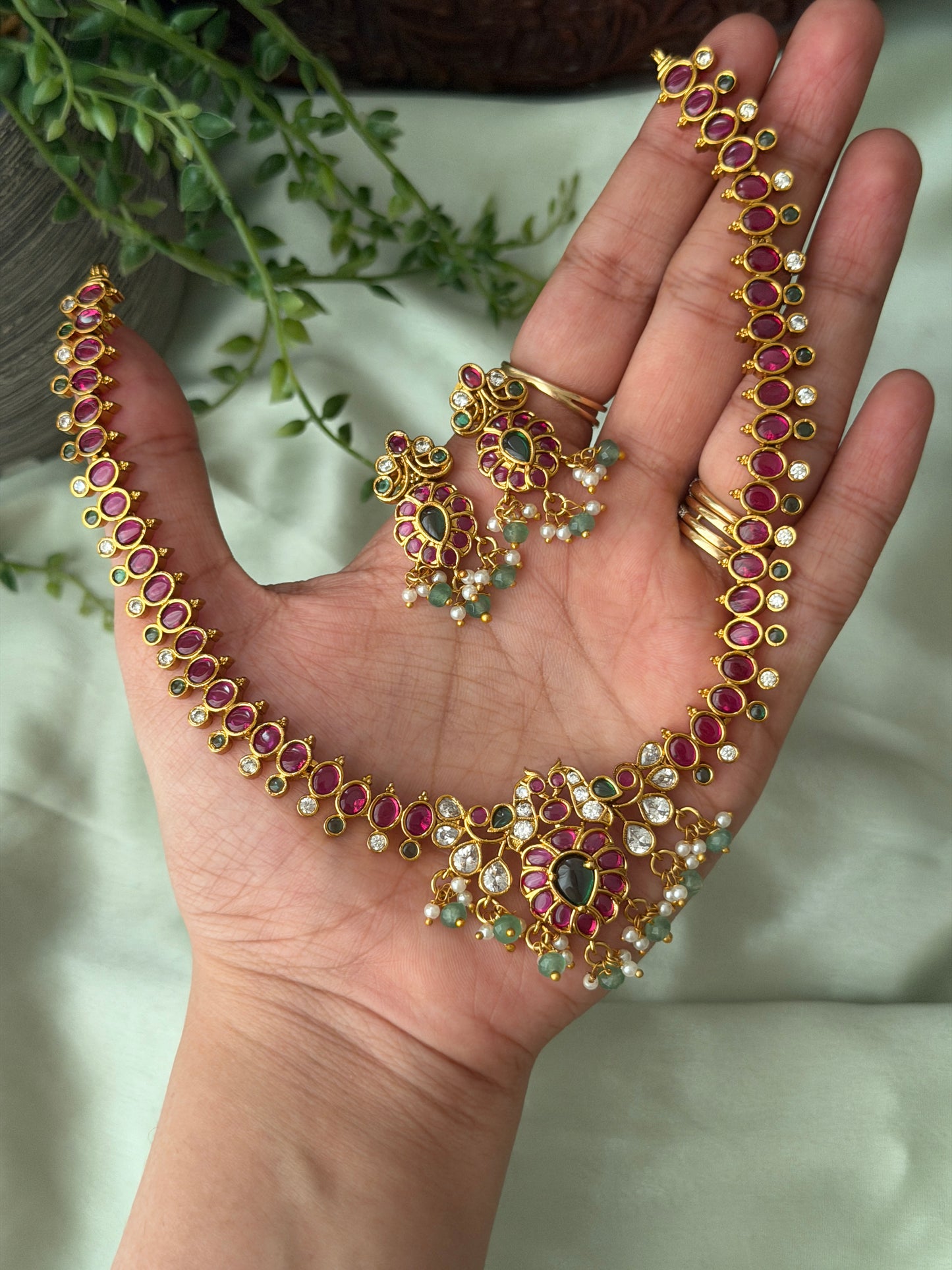 Rajani Kempu Necklace