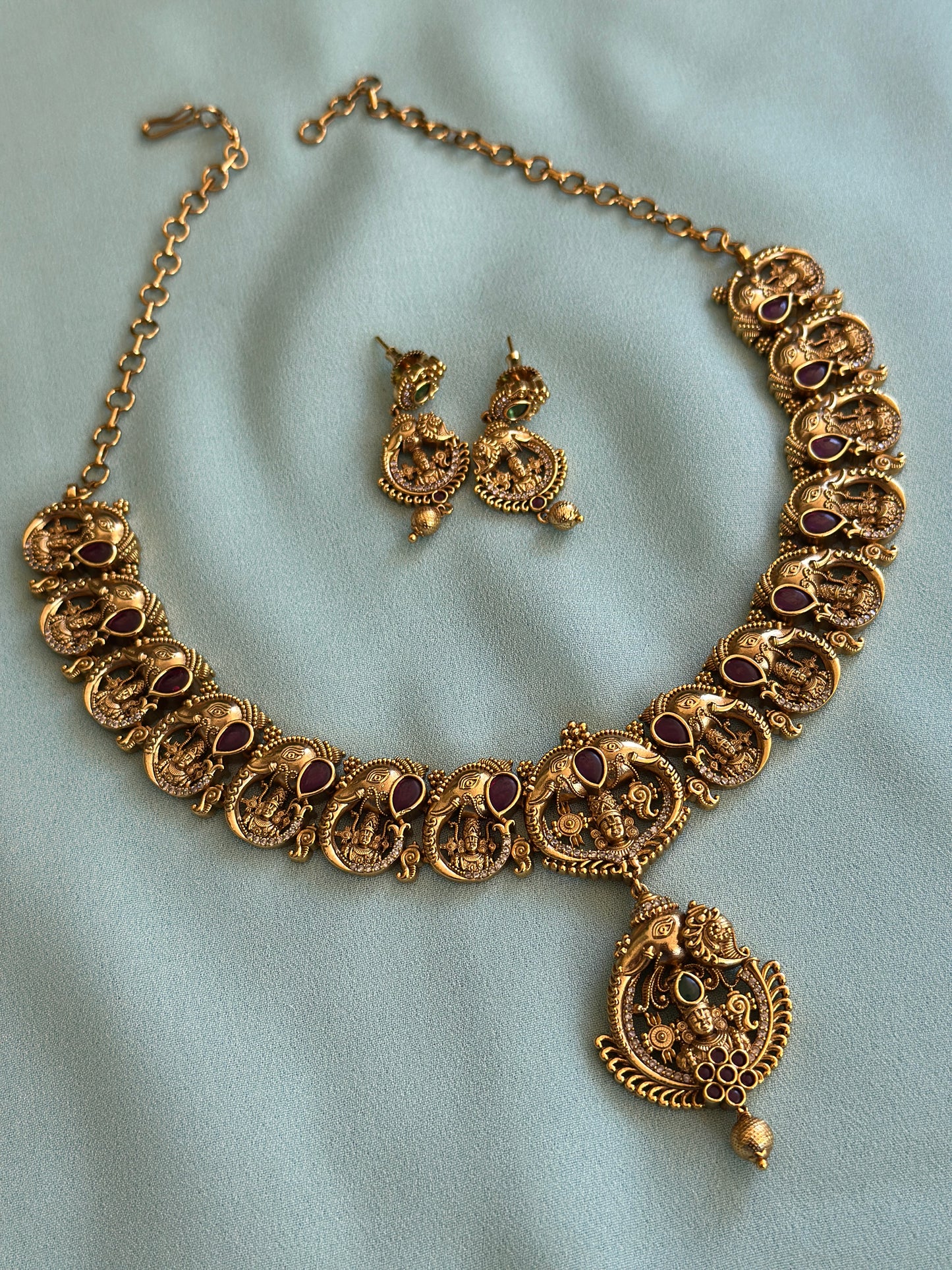 Ganesha x Vishnu Gold Replica Necklace