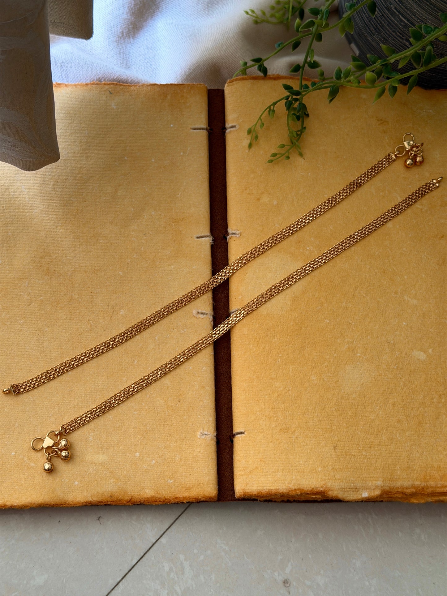 One Gram Gold Plated Anklets
