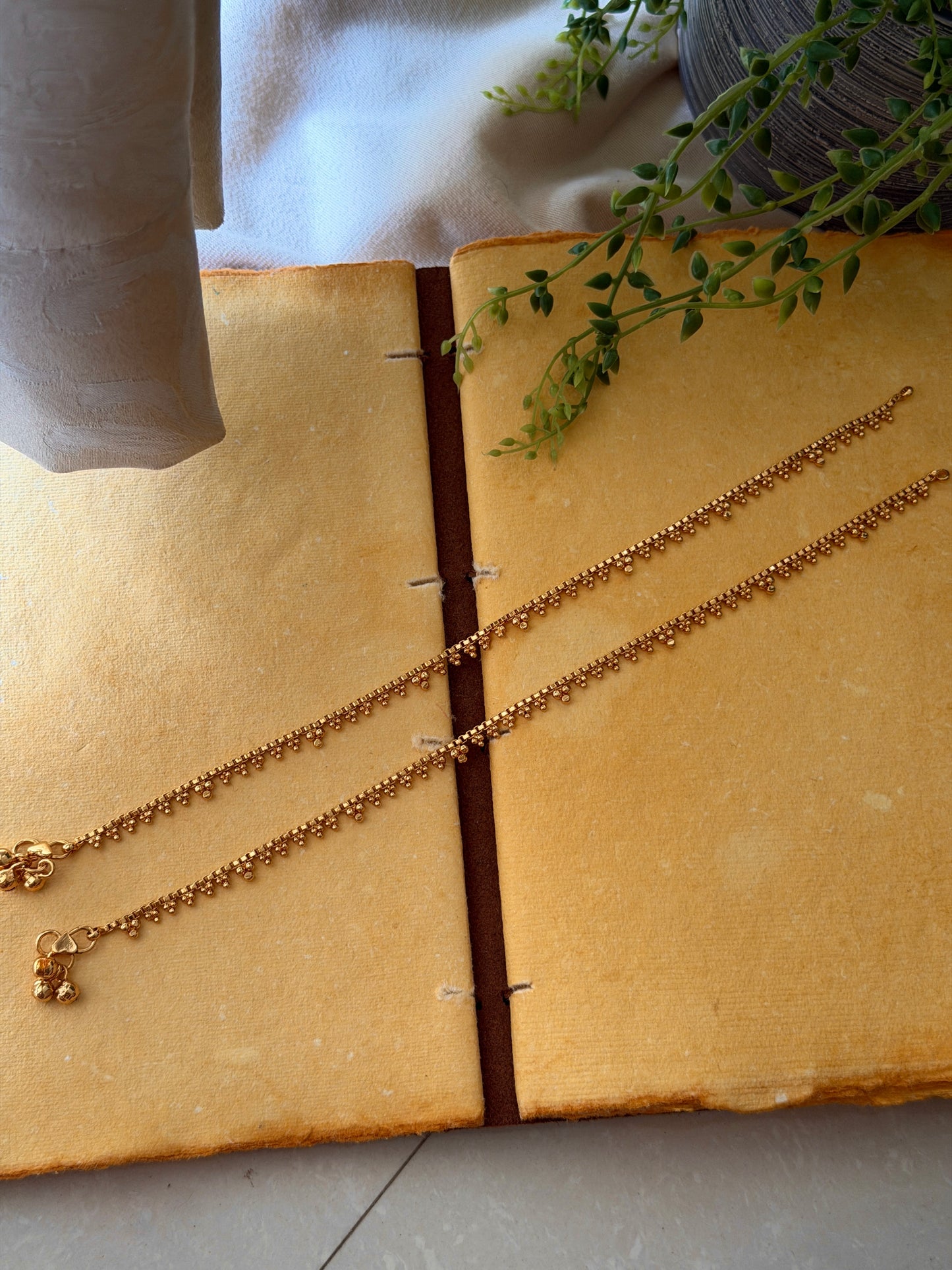 One Gram Gold Plated Anklets