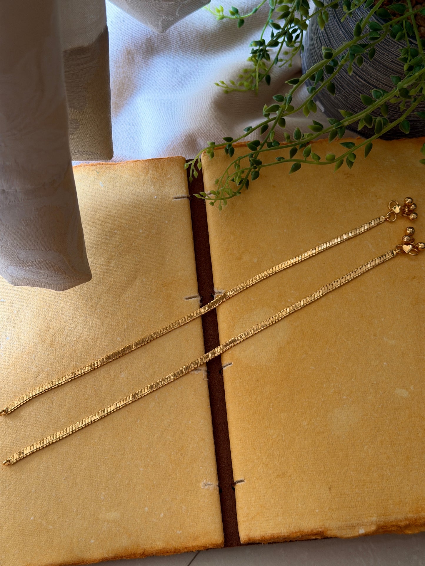 One Gram Gold Plated Anklets