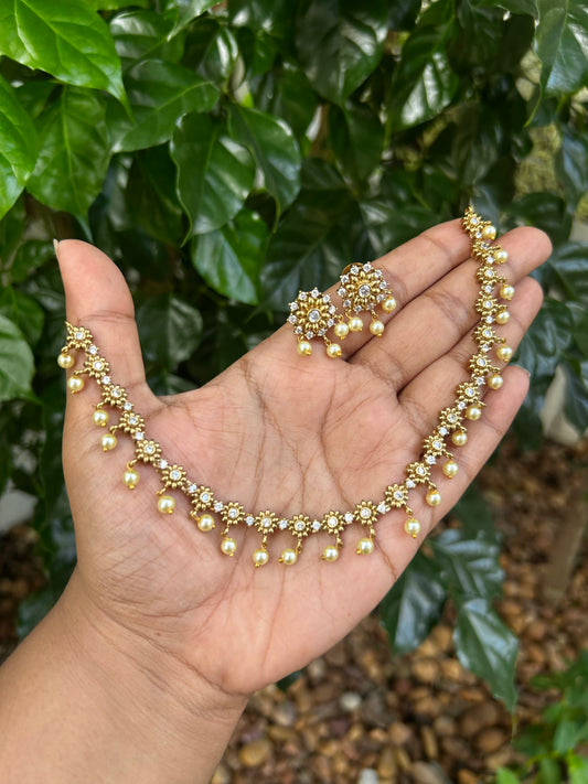 Simple floral Choker v4.0(with earrings)