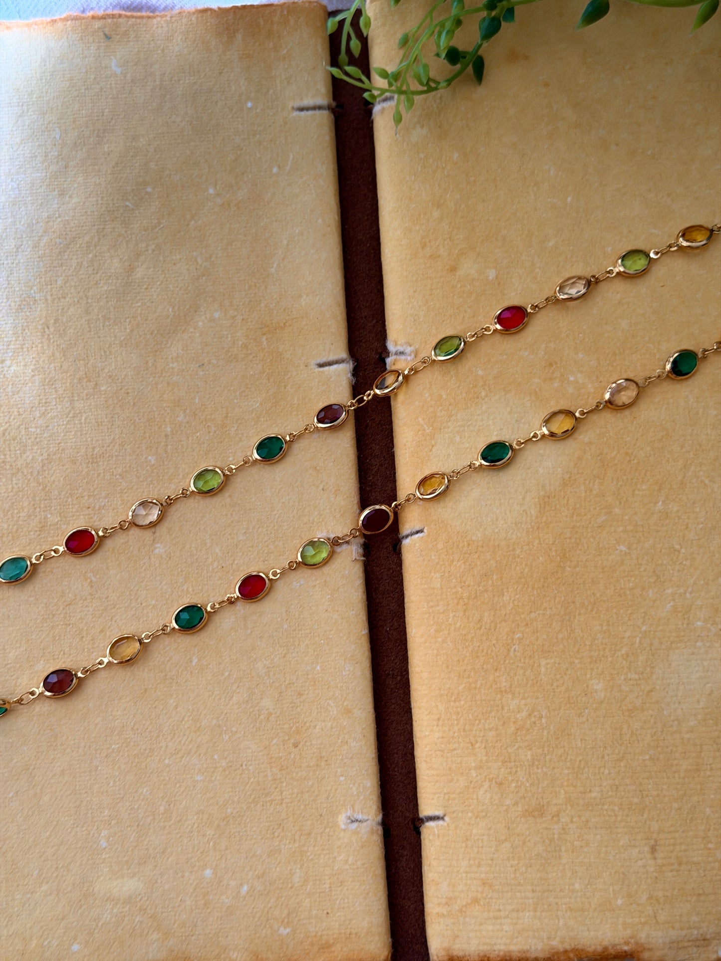 Navaratna Stone Anklets