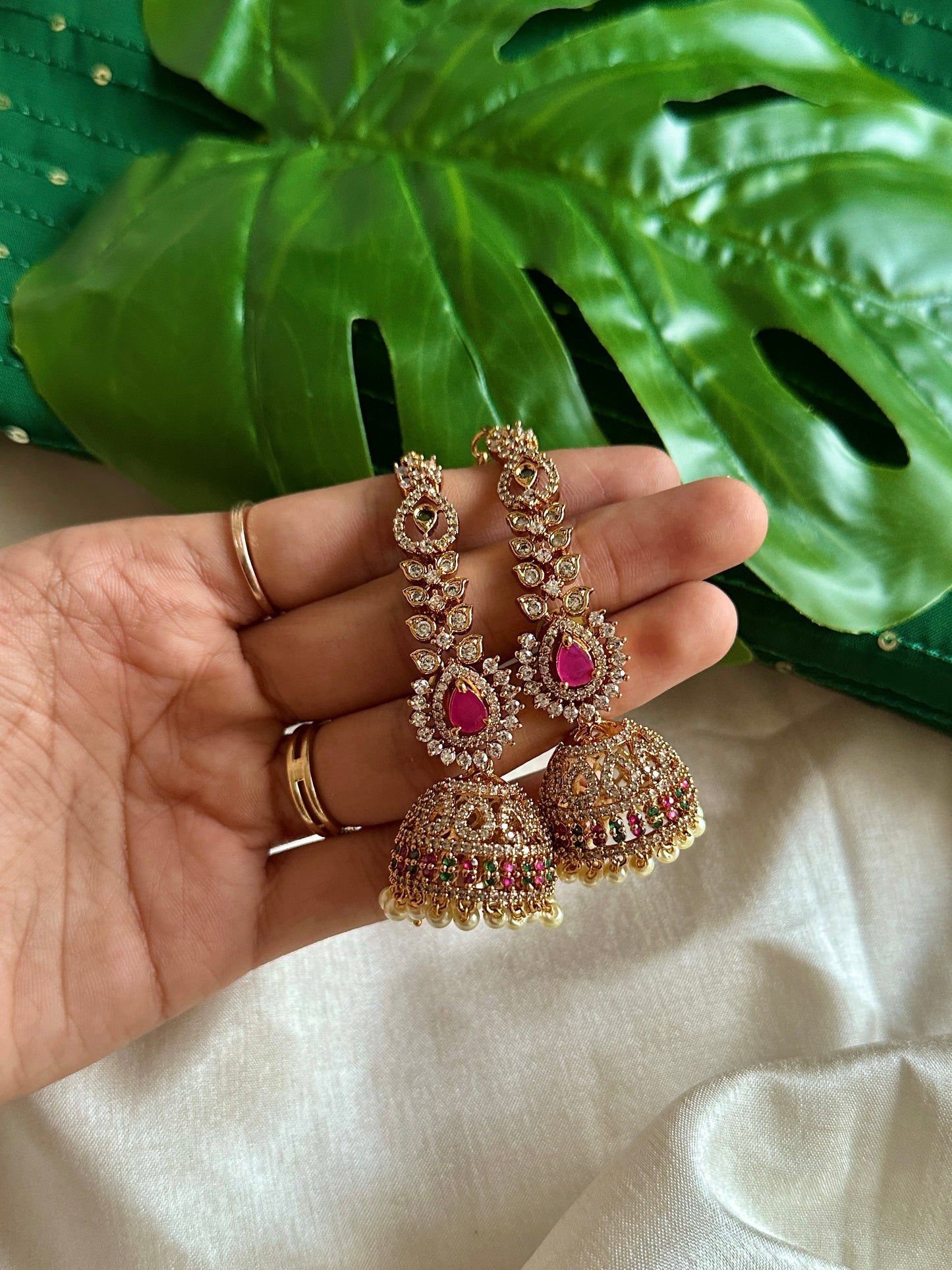 AD Jhumkas with mattal