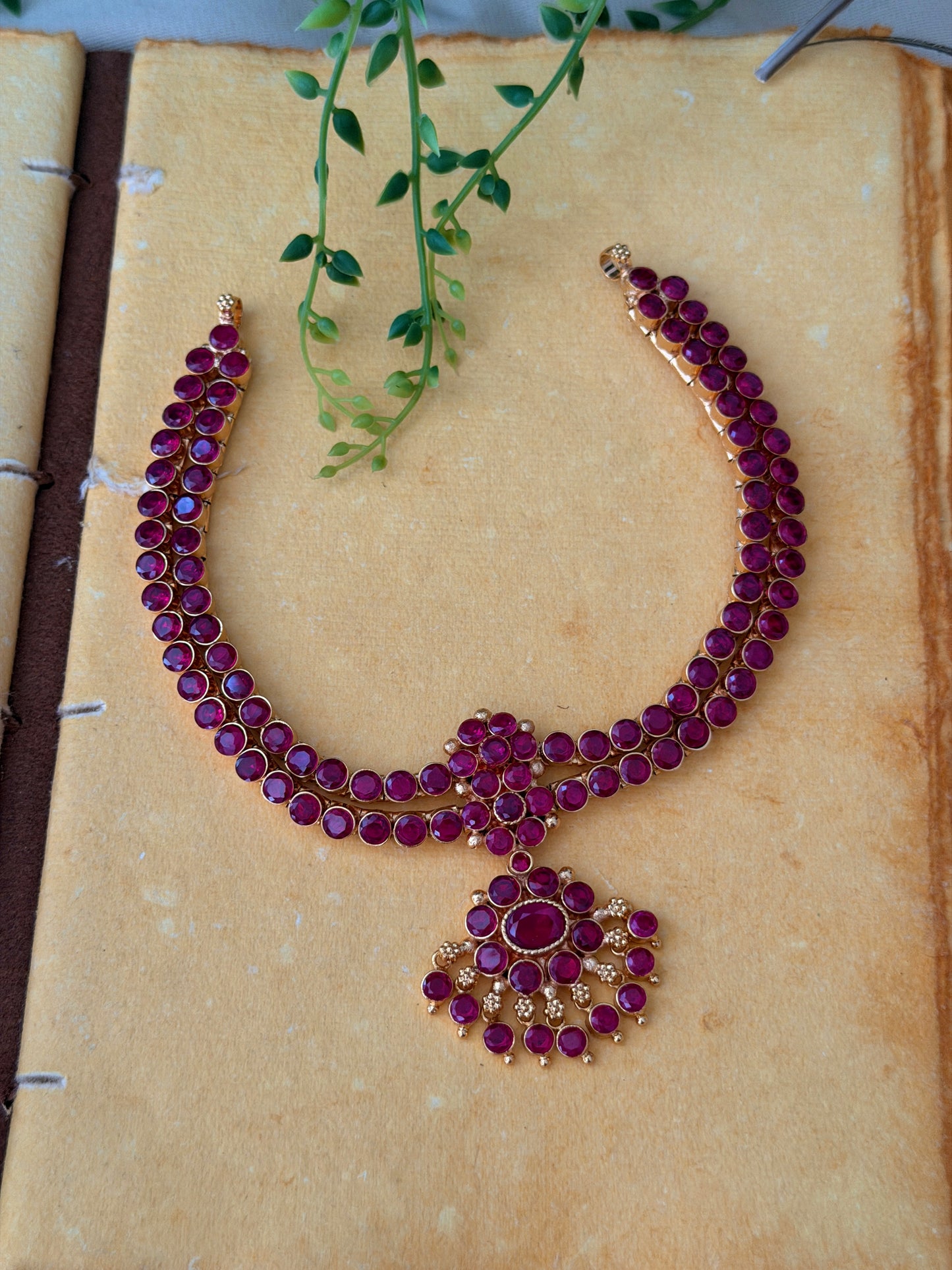 One Gram Gold Plated Double Attigai