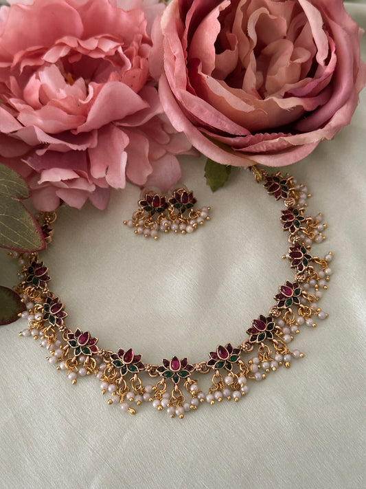 Shristi lotus Guttapusalu necklace