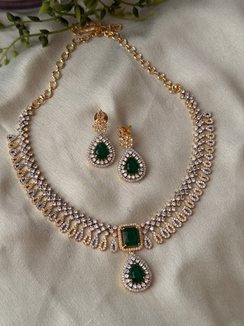 Mizuma Dual Tone AD Necklace
