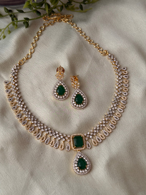 Mizuma Dual Tone AD Necklace